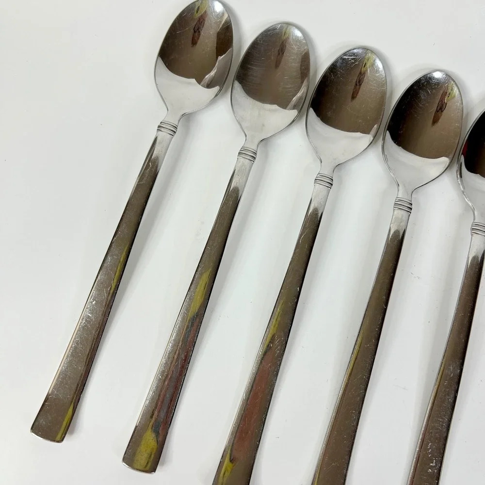Reed & Barton REGENT (Stainless) 18/10 Iced Tea Spoons Heritage Mint LOT of 7